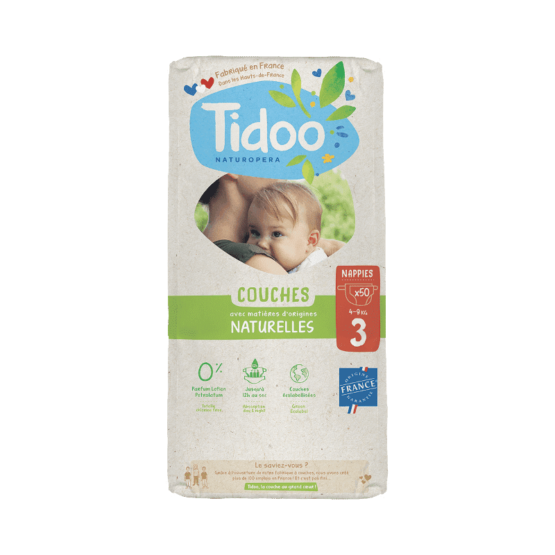 Tidoo Couches écologiques Taille 3/M 4-9kg 50un