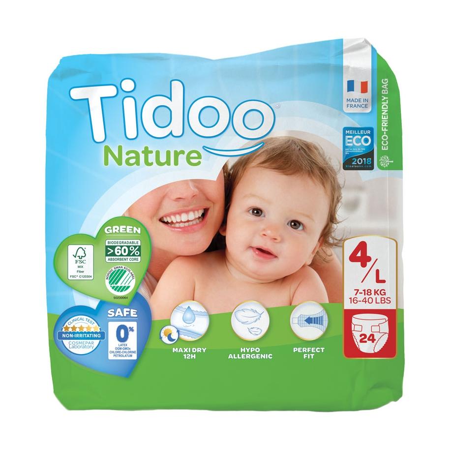 Tidoo Couches Écologiques Taille 4/L 7-18kg 24un