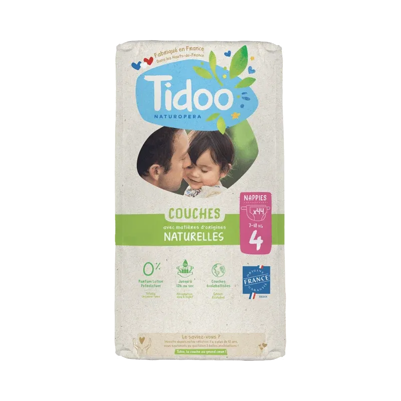 Tidoo Couches Écologiques Taille 4/L 7-18kg 44un