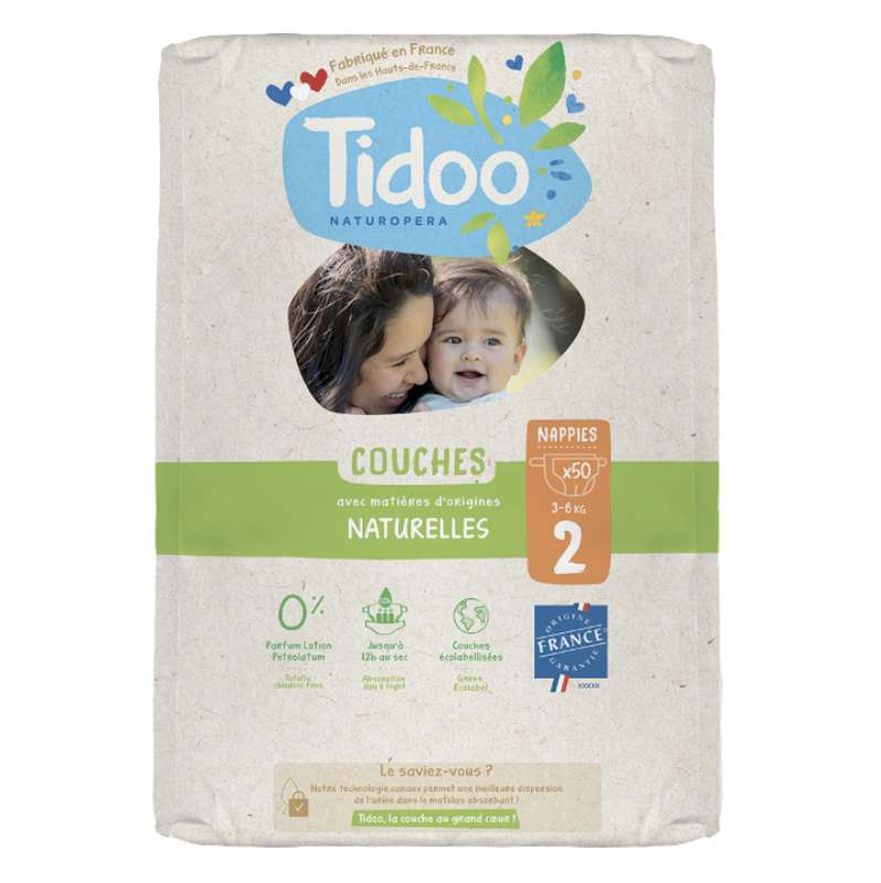Tidoo Couches Écolo Taille 2/S  3-6kg 50un