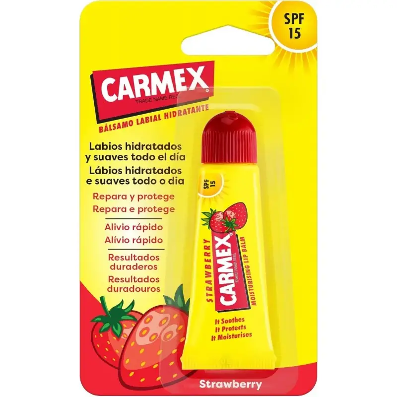 Carmex Baume à Lèvres Fraise SPF 15 – Tube | 10 g