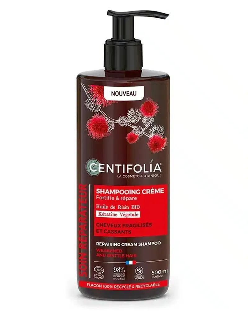 Centifolia Shampoing crème réparateur cheveux fragilisés Bio 3A+ 500ml