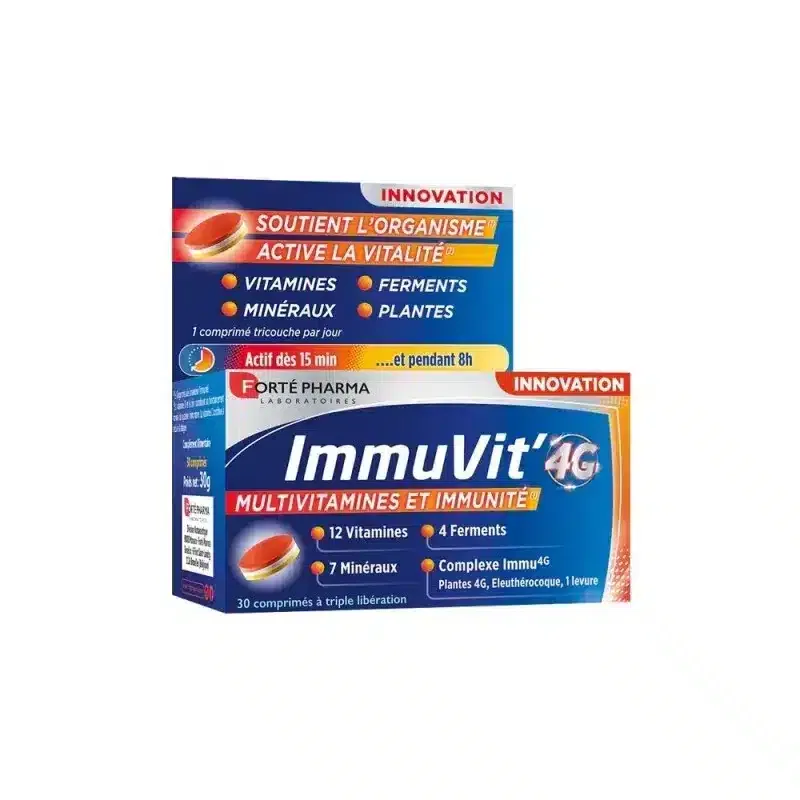 Forte Pharma ImmuVit’ 4G Multivitamines et Immunité 30 Comprimès