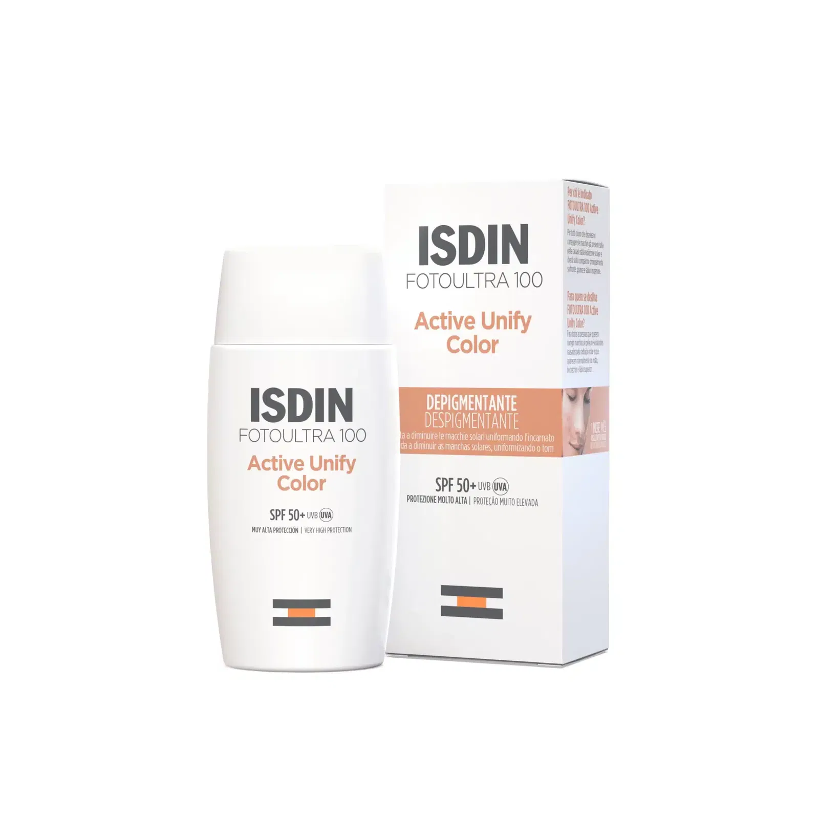 Isdin Foto Ultra 100 Solaire Active Unify Color Dépigmentant SPF50+ – 50ml