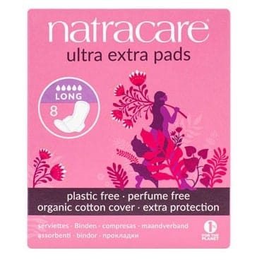 Natracare Serviette Ultra Extra Pads Long – 8 Unités