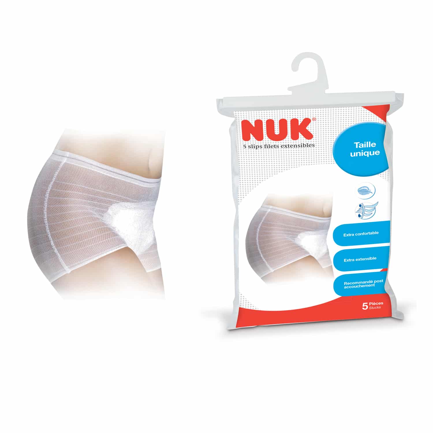 Nuk 5 slips filets extensibles lavable