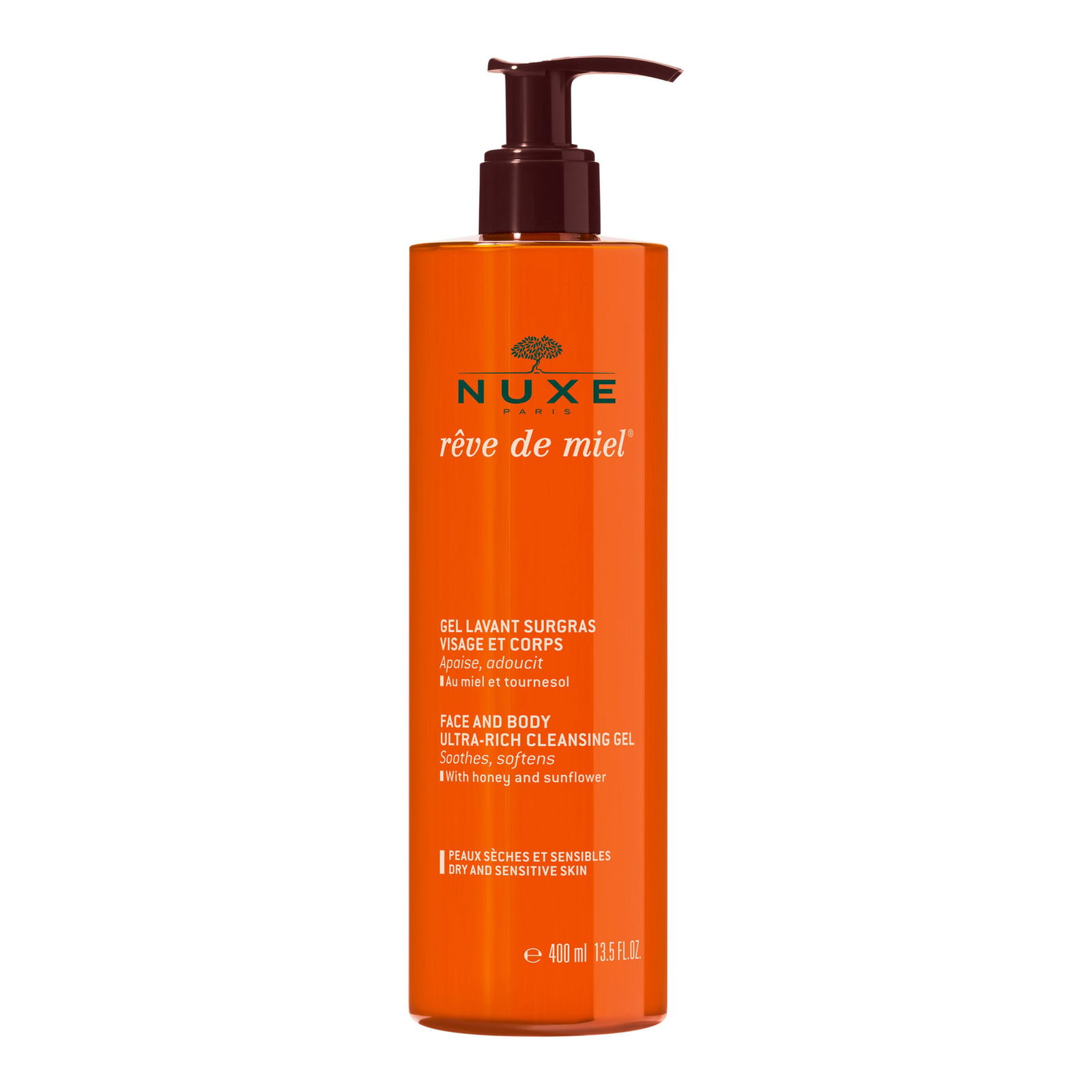 Nuxe Reve De Miel Gel Lavant Surgras Visage et Corps 400ml