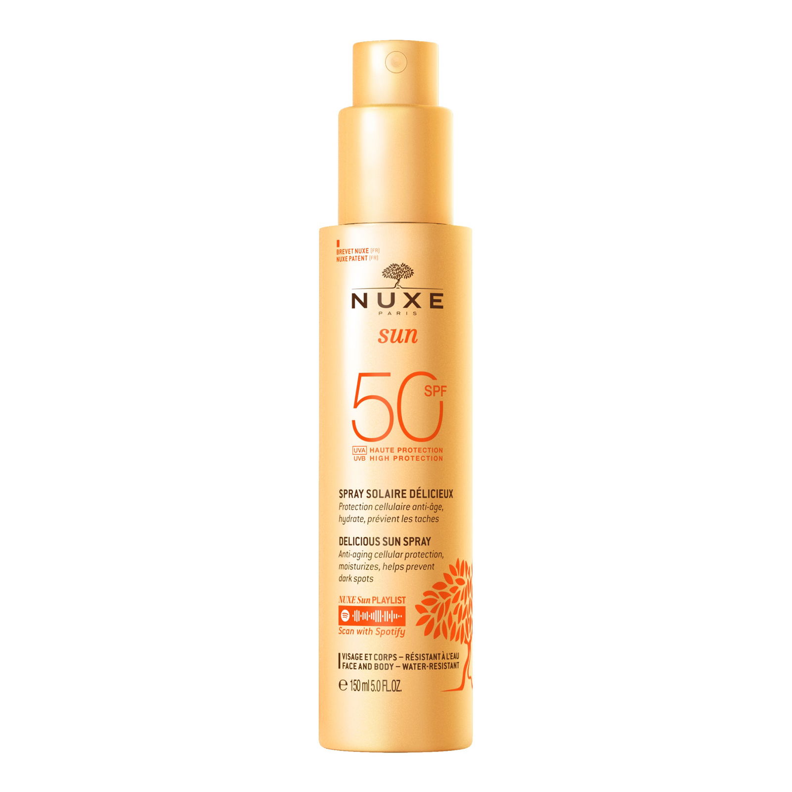 Nuxe Sun Spray Solaire Délicieux SPF50 Visage et Corps – 150ml