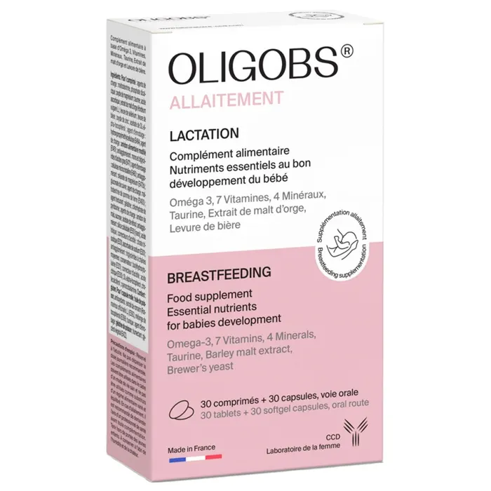 Oligobs Allaitement Omega 3 30 comprimés plus 30 capsules