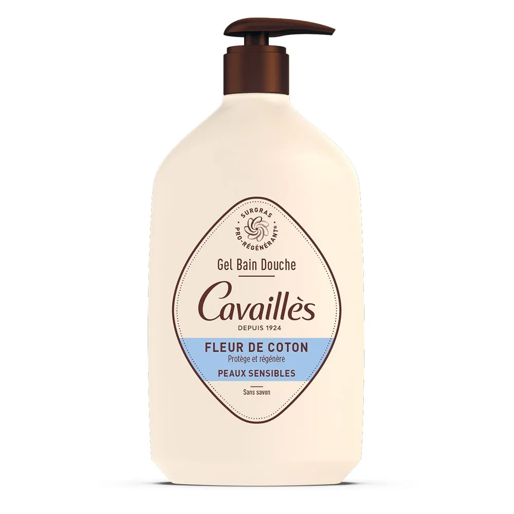 Rogé Cavaillès Gel Bain Douche Fleur De Coton – Peaux Sensibles – 1L