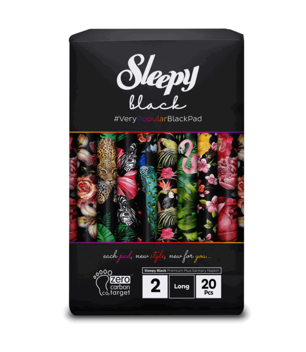 Sleepy Black Premium Plus Serviettes hygiéniques Long – 20 Pièces