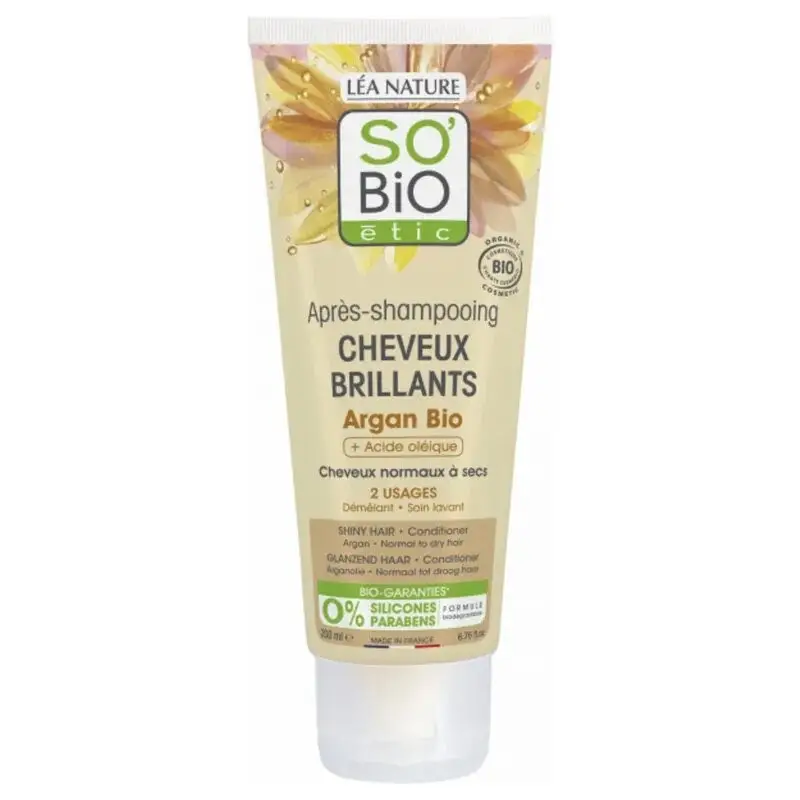So Bio Après-Shampooing Cheveux Brillants Argan Bio 200 ml