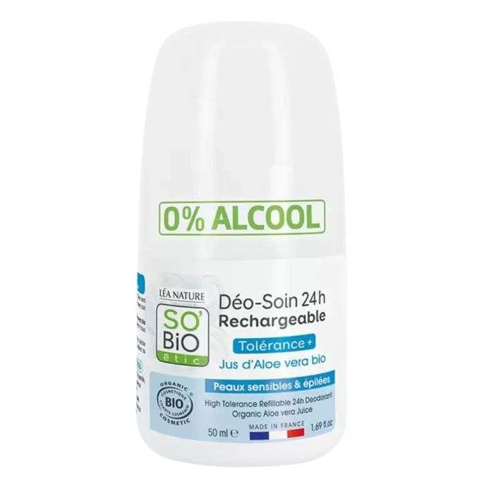 SO BIO Déo‑Soin 24 H Rechargeable Tolérance+ – Aloe Vera Bio