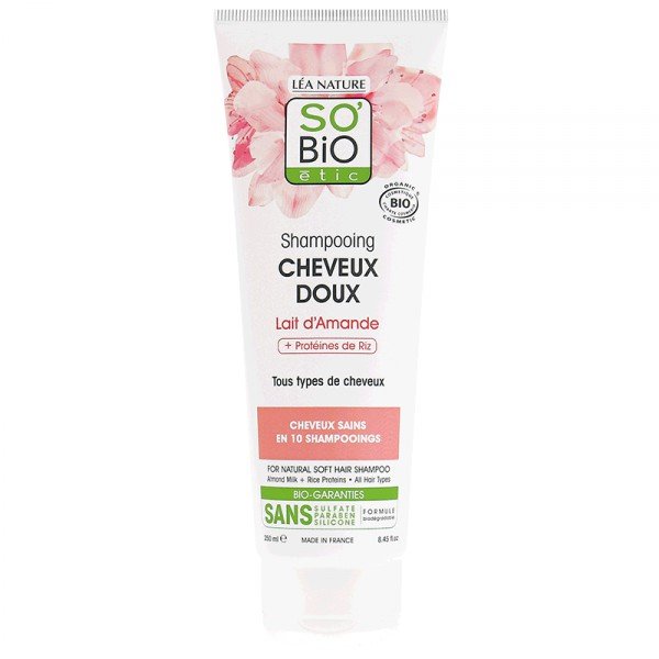 So Bio Shampooing doux aux Lait d’amande et protéines de riz 250ml