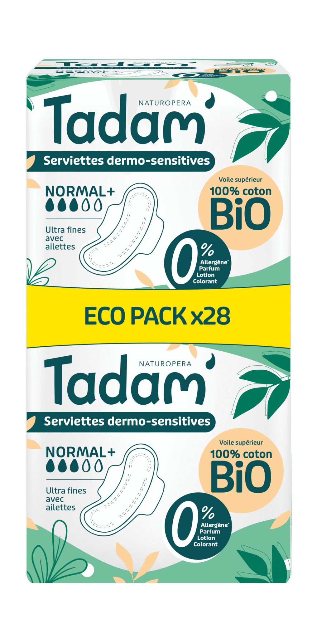 Tadam Serviettes Dermo-Sensitives Normal X 28