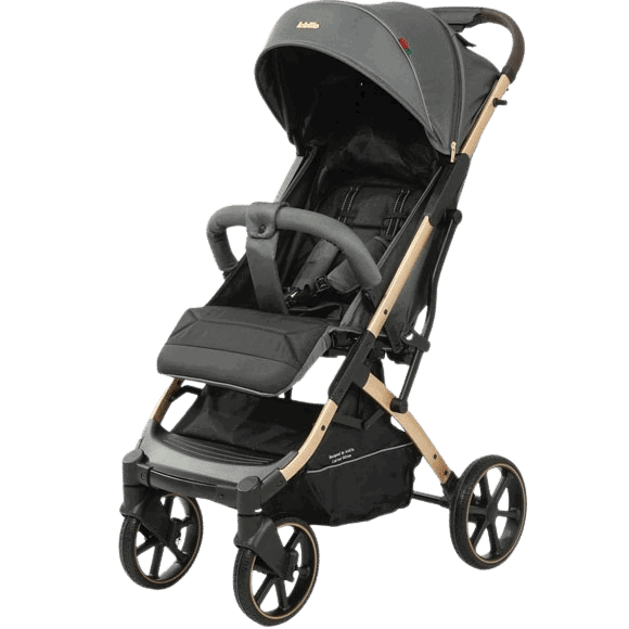 Kidilo Poussette Valise Ultra-Compacte D600 – Gris Foncé