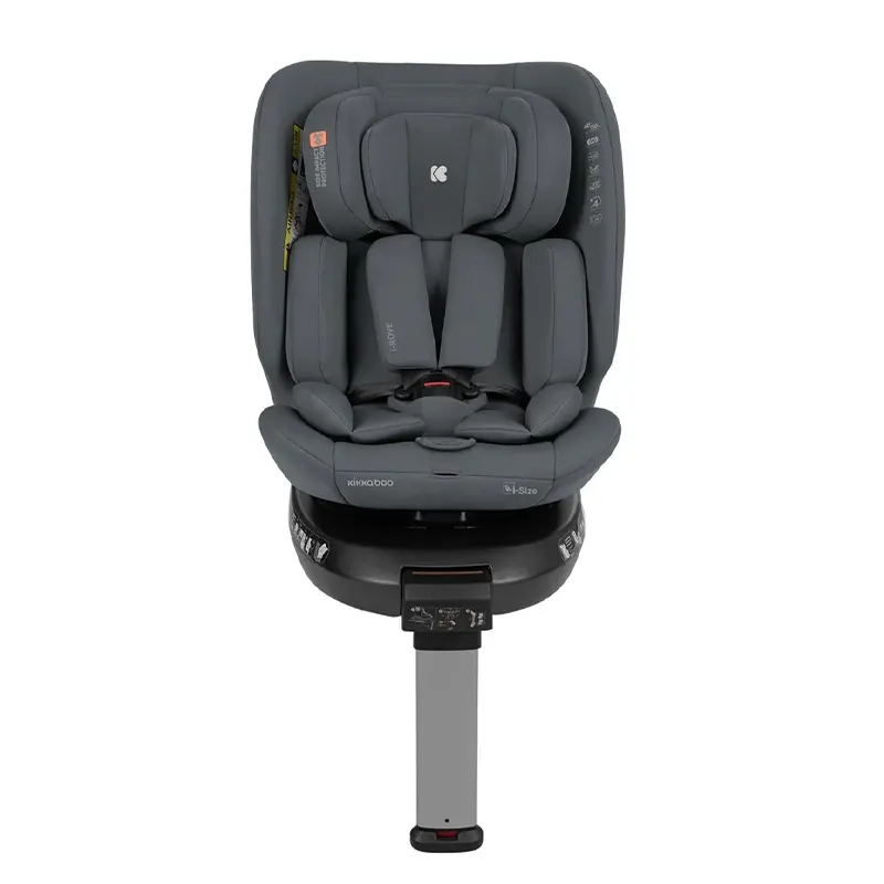 Kikkaboo Siège Auto I-Rove 40-150 cm I-Size Isofix Rotatif à 360° Gris