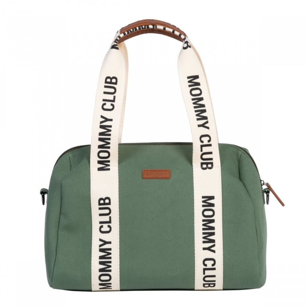 Childhome Sac à langer Mommy Club Signature Canvas Vert