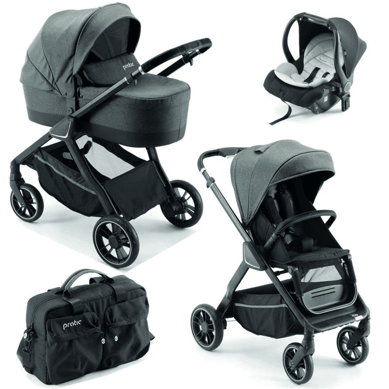 Pali Trio Poussette Pratic Chrome Anthracite
