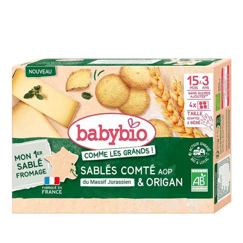 Babybio biscuit sablés comté et origan