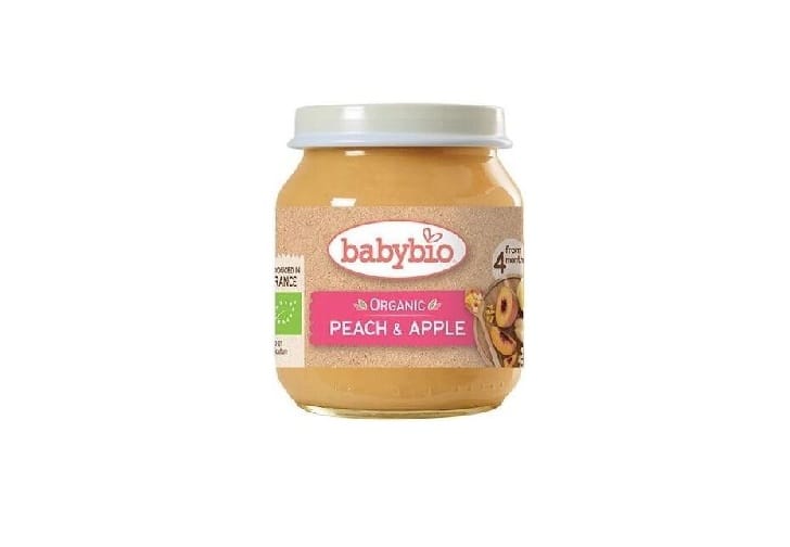 Babybio Confit Pêche et Pomme Bio 4mois+