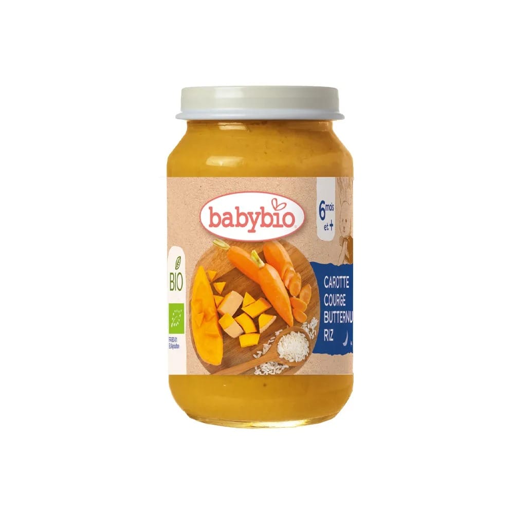 Babybio Pot Légumes Bonne Nuit Carotte, Butternut et Riz