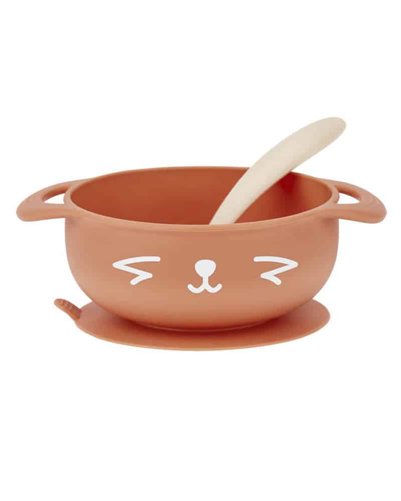 Babymoov Set repas silicone Tast’Isy bol et cuillère Renard