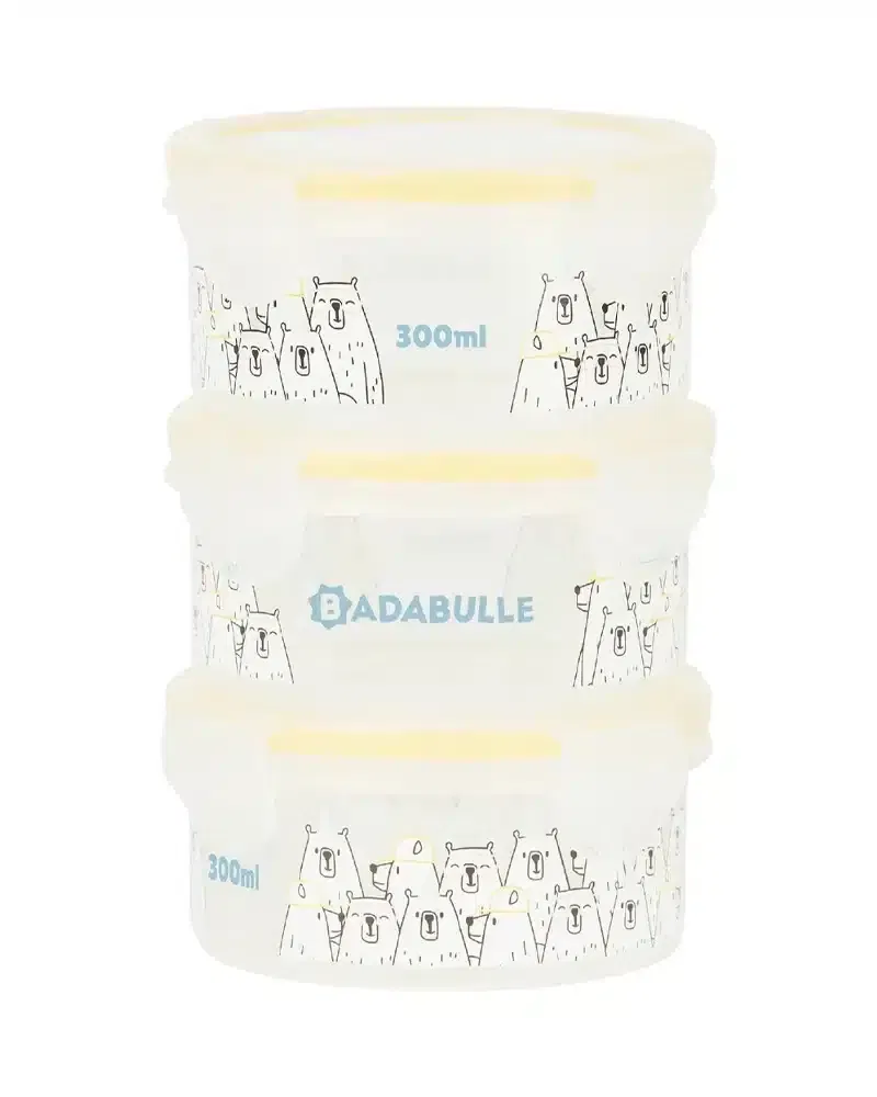Badabulle 3 Pots De Conservation Maxi Box 300ml