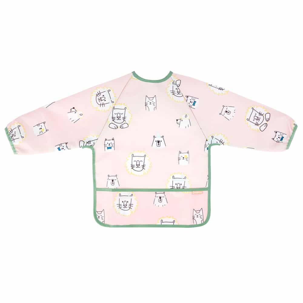 Badabulle Bavoir manches longues rose