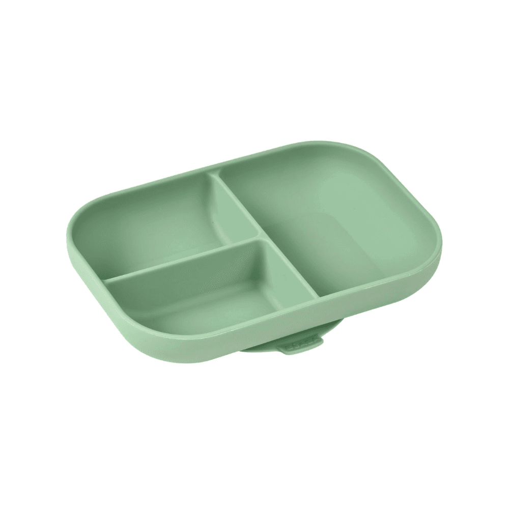 Beaba Assiette Silicone avec Ventouse Vert
