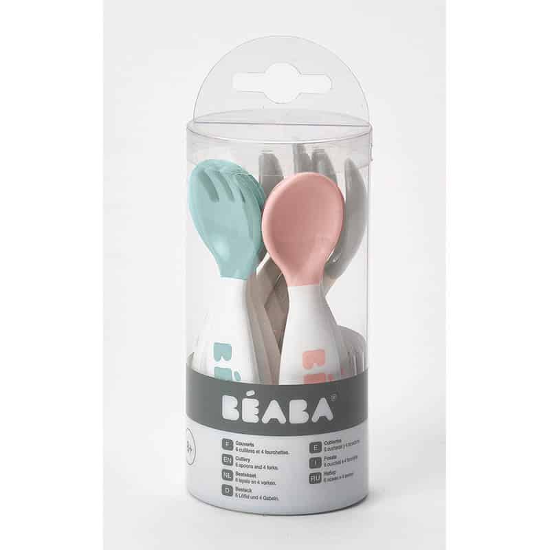 Beaba Couverts ergonomiques Lot de 6 Cuillères et 4 Fourchettes