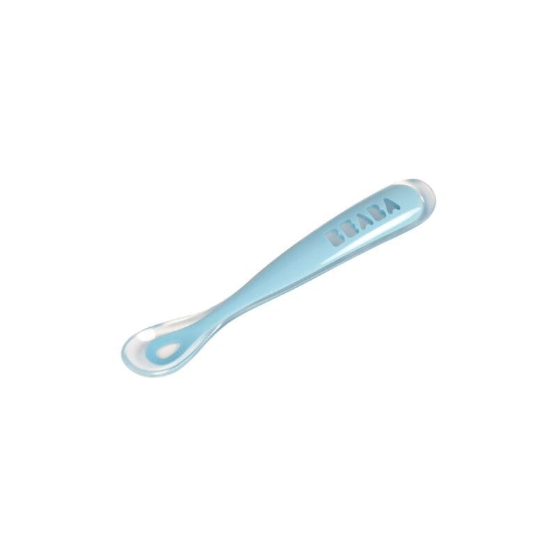 Beaba Cuillère 1er âge silicone – Bleu
