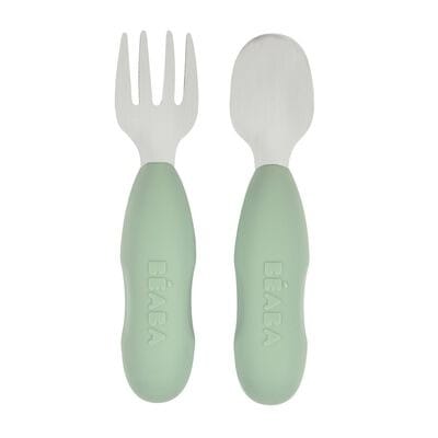 Beaba Lot 2 pré-couverts d’apprentissage Inox Vert sauge 10mois +
