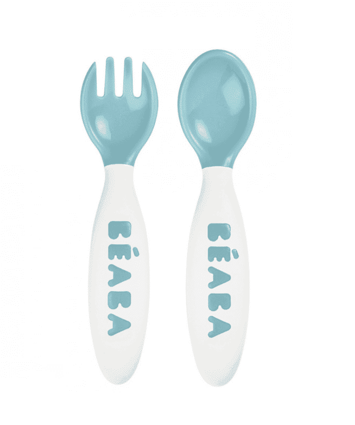 Beaba Set 2 couverts ergonomiques 2ème âge Bleu