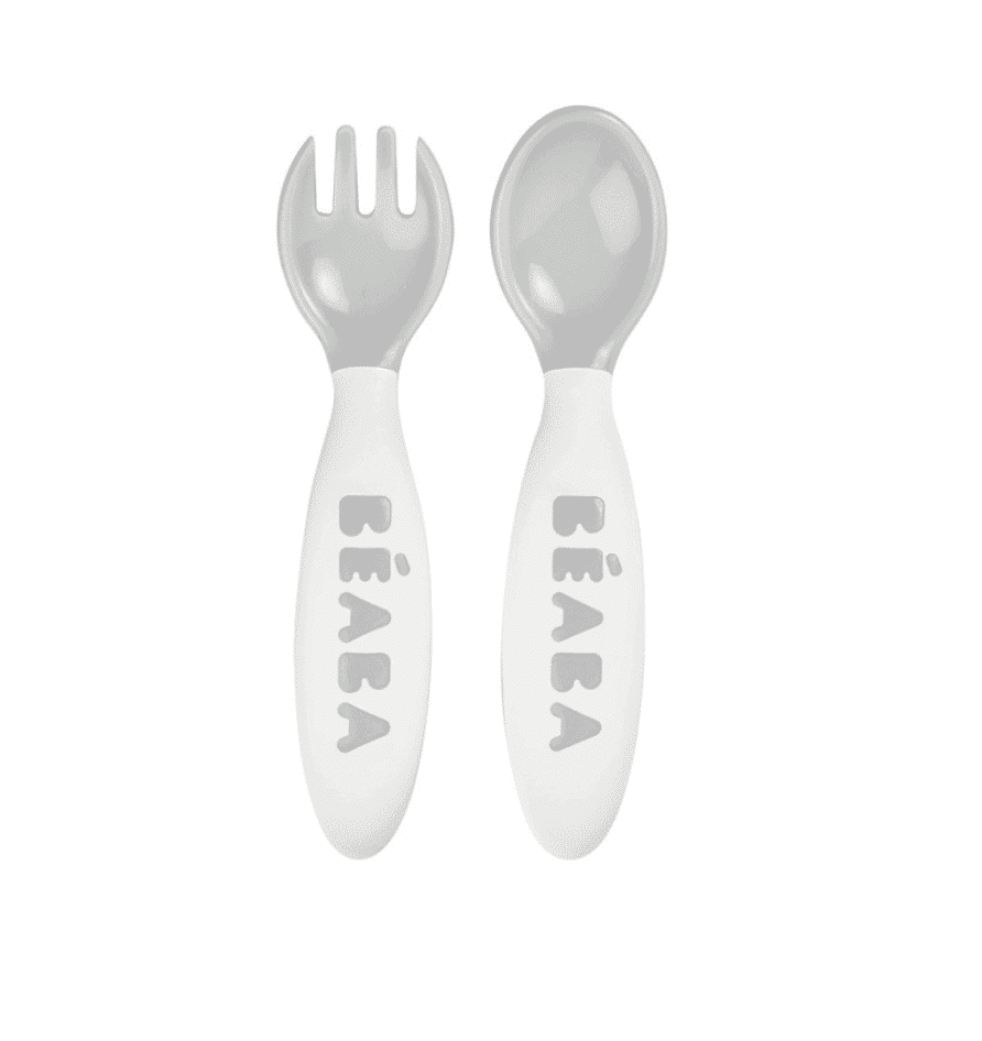 Beaba Set 2 couverts ergonomiques 2ème âge Gris