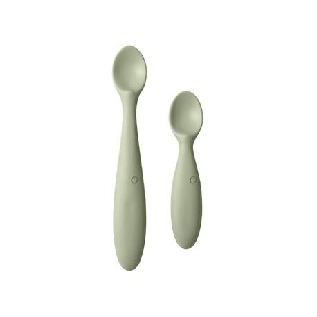 Bibs Lot de 2 Cuillères Cuillère Bébé et Parent Sage