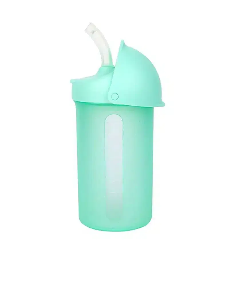Boon SWIG Gourde à Paille en silicone 270ml – Bleu
