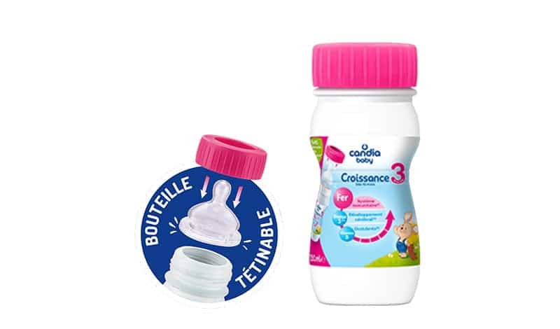 Candia Baby Lait Bébé Junior 3 de 10-24 mois – Se transforme en biberon