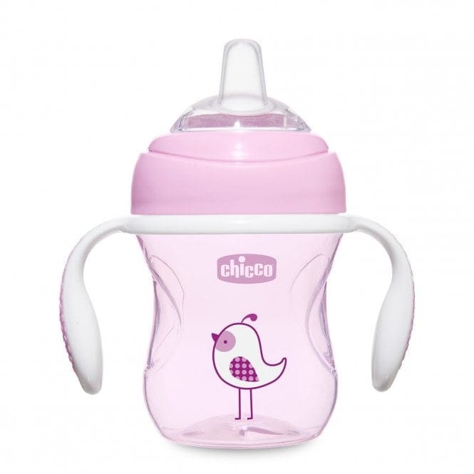 Chicco Tasse Transition bec souple silicone 4m+ Rose