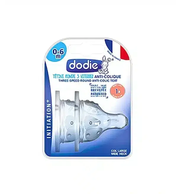 Dodie Lot de 2 Tétines rondes 3 vitesses D1 0-6mois