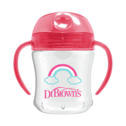 Dr. Brown’s Gobelet transition 180ml avec poignées 6m+ – Rose
