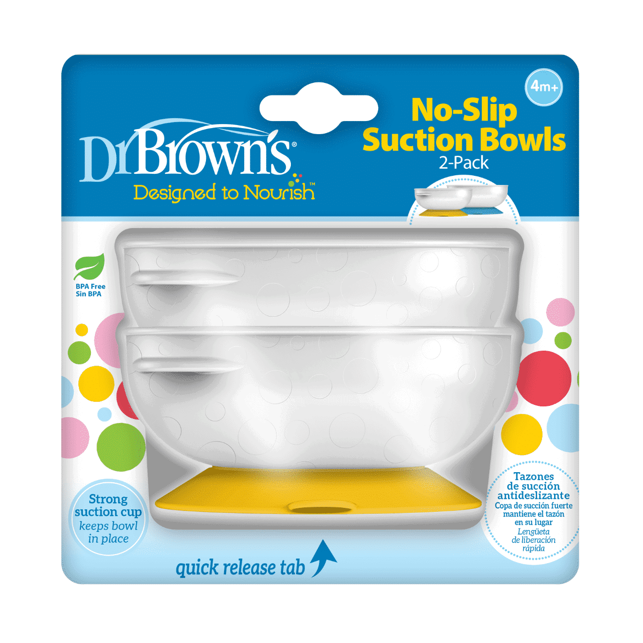 Dr. Brown’s Paquet de 2 Bols à ventouse 4m+