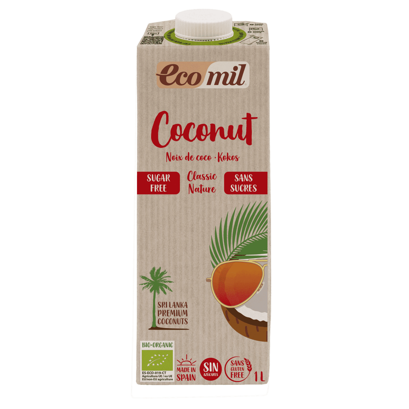 Ecomil Boisson à la Noix de Coco Classique Nature Bio 1L