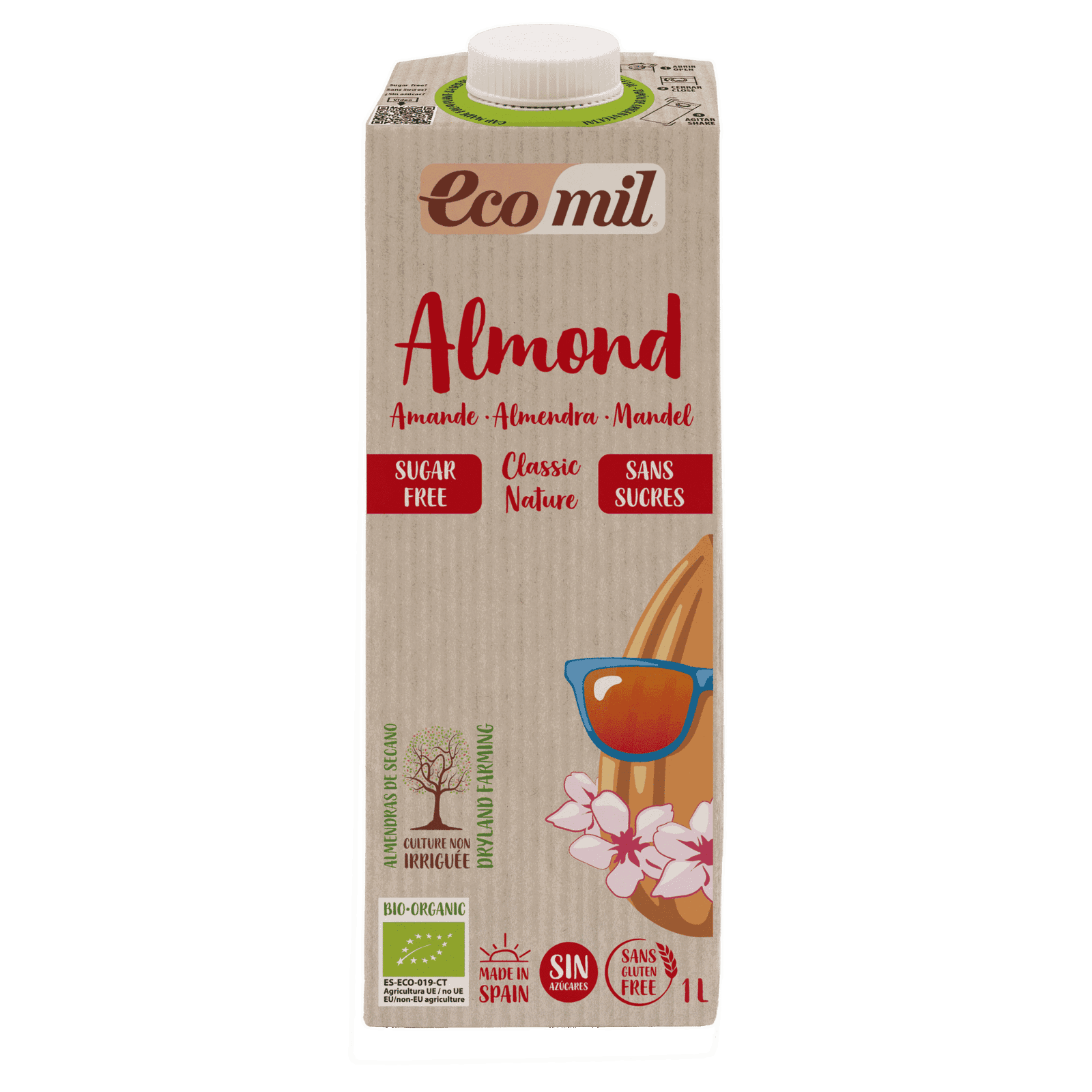 Ecomil Boisson Amande Classique Nature Bio 1L