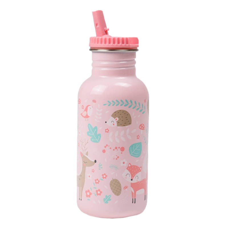 Eurekakids Gourde à Paille Rose Renard