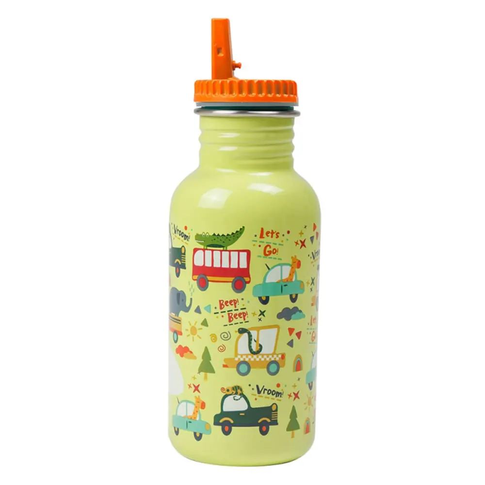 Eurekakids Gourde A Paille Vert Voiture