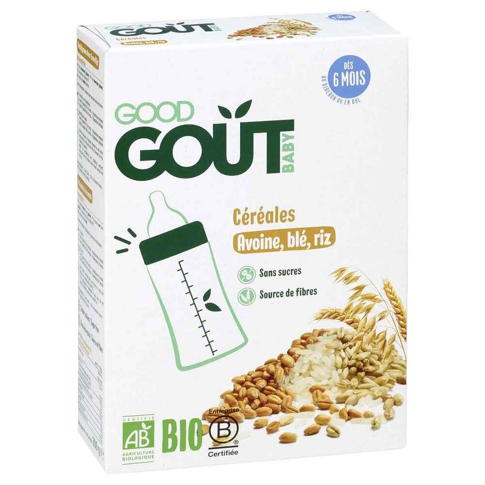 Good Goût Céréales en poudre avoine blé riz 220g 6m+