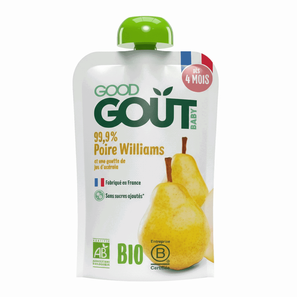 Good Gout Gourde de Fruits Poire Williams 120 g 4 mois+