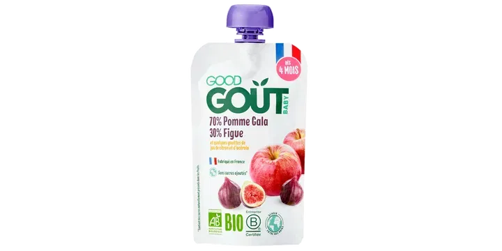 Good Goût Gourde de Fruits Pomme Figue 120g 4m+