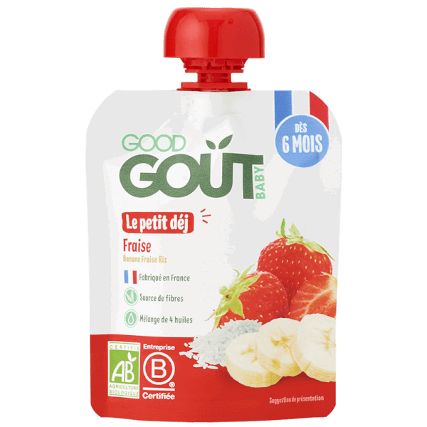 Good Goût Gourde Le petit Déj Fraise – dès 6 mois